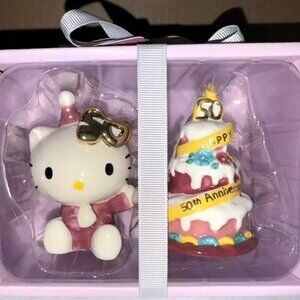 Blue Sky Clayworks Hello Kitty 50th Anniversary Salt & Pepper Shaker Set New Box